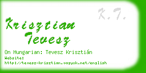 krisztian tevesz business card